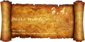 Heitz András névjegykártya